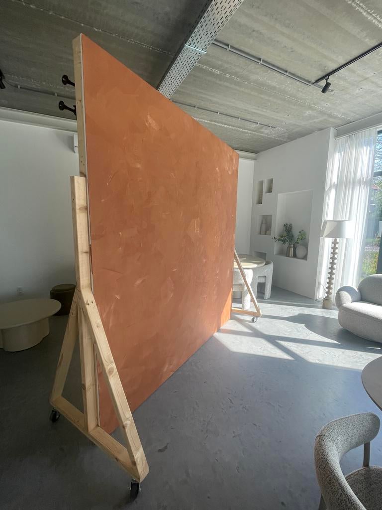 Verrijdbare achtergrond voor fotostudio, solide uitvoering !, Ophalen of Verzenden, Zo goed als nieuw, Achtergrond