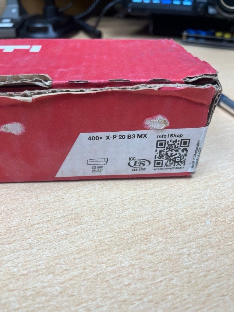 HILTI BX-3 Beton Nagels, Ophalen of Verzenden, Nieuw, Minder dan 50 mm, Spijkers