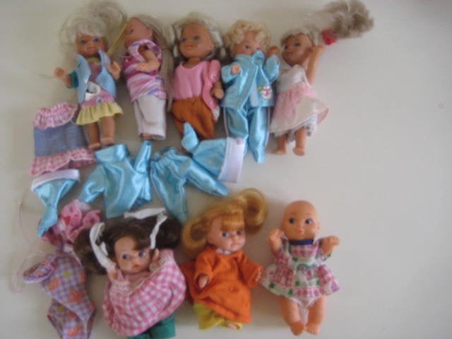 Simba poppetjes 5 stuks + 3 kleine popjes + 4 babypopjes, Ophalen of Verzenden, Zo goed als nieuw, Babypop