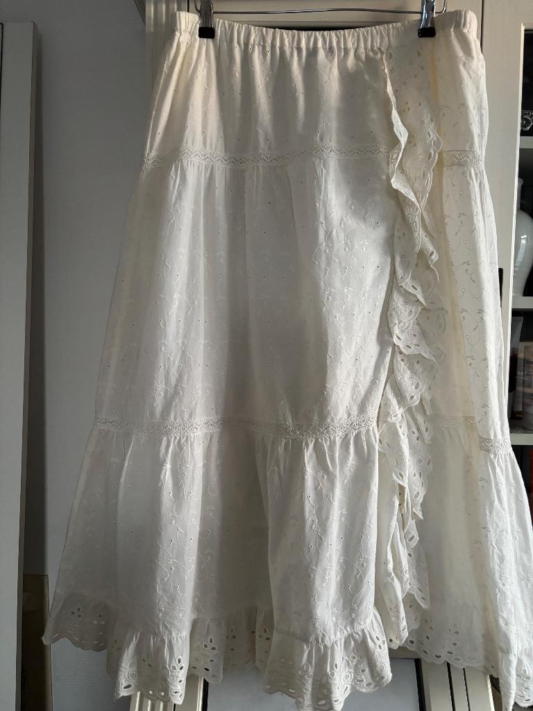 Marina Rinaldi Broderie rok off white  rok 42/44-46, Kleding | Dames, Beige, Maat 42/44 (L), Nieuw, Ophalen of Verzenden