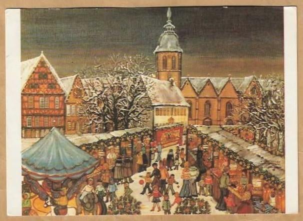 Ansichtkaart. Wiedenbruck. Christkindel-Markt. Ingeborg Born, Ophalen of Verzenden, 1960 tot 1980, Gelopen, Duitsland