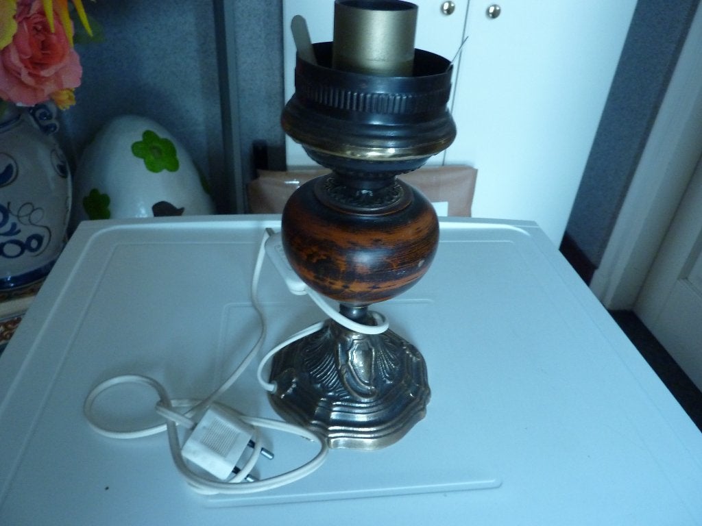 3 oude brocante lampenvoeten, Antiek en Kunst, Ophalen of Verzenden