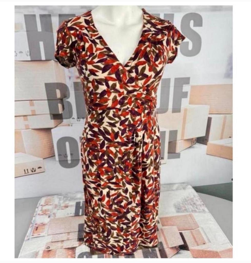 Laura Ashley X weekend Zomer lente lange jurk bladeren kleur, Maat 38/40 (M), Ophalen of Verzenden, Zo goed als nieuw, H