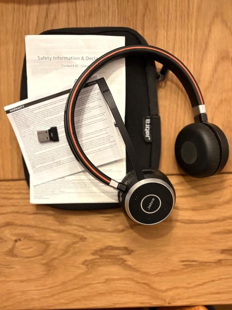 Jabra Evolve 65 Stereo Bluetooth Headset, Gebruikt, Bluetooth, Over oor (circumaural), Ophalen