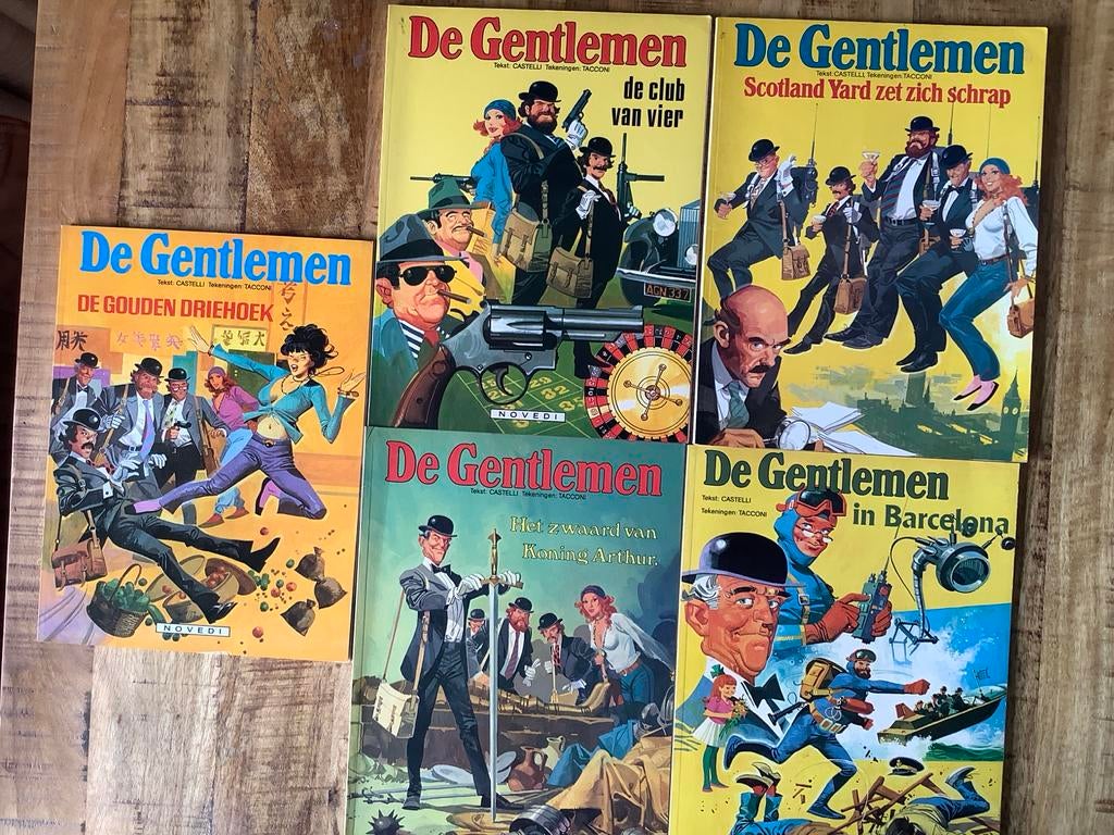 De Gentlemen - nr.1,2,4,5,6, Boeken, Stripboeken, Meerdere stripboeken, Ophalen of Verzenden, Gelezen