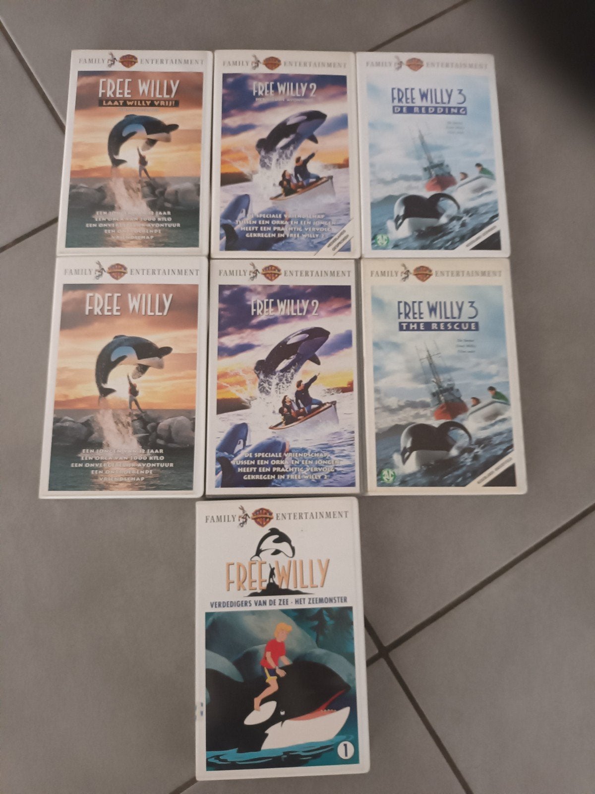 VHS pakket Free Willy, Alle leeftijden, Ophalen of Verzenden, Gebruikt