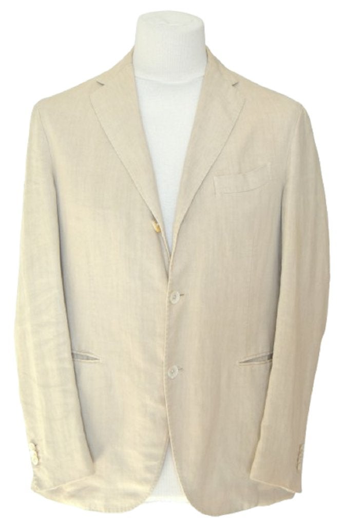 Boglioli linnen kostuum, pak, suit, vintage kaki, Mt. 50 / M, Overige kleuren, Boglioli, Zo goed als nieuw, Verzenden