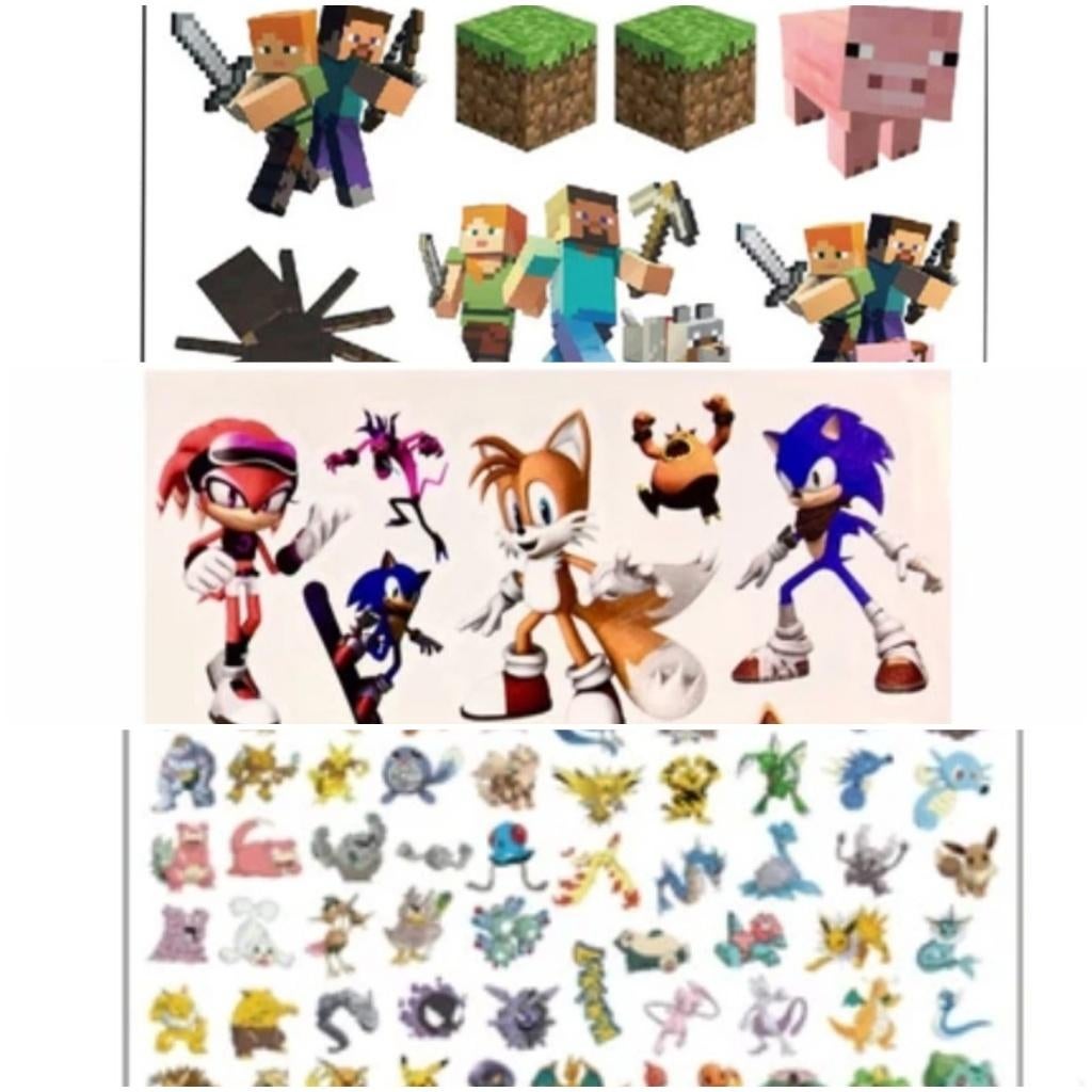 Sonic , Minecraft, pokemon tattoo's, nieuw!, Hobby en Vrije tijd, Feestartikelen, Ophalen of Verzenden, Nieuw, Feestartikel, Overige