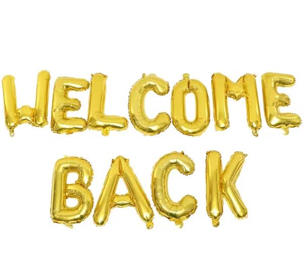 Welcome Back folie ballonnen set, Versiering, Nieuw, Ophalen of Verzenden, Info@sweet-one.nl
