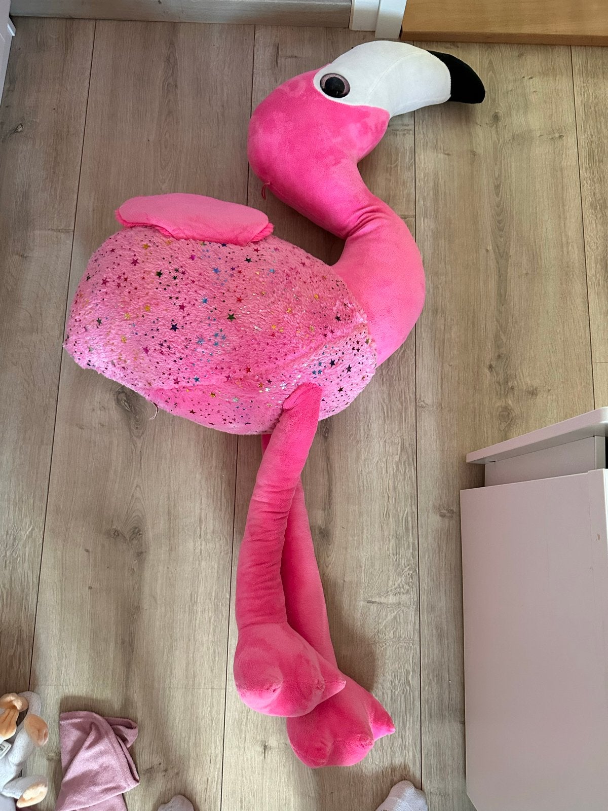 Mega Roze Flamingo Knuffel - Groot en Opvallend, Overige typen, Ophalen of Verzenden, Zo goed als nieuw, Roze