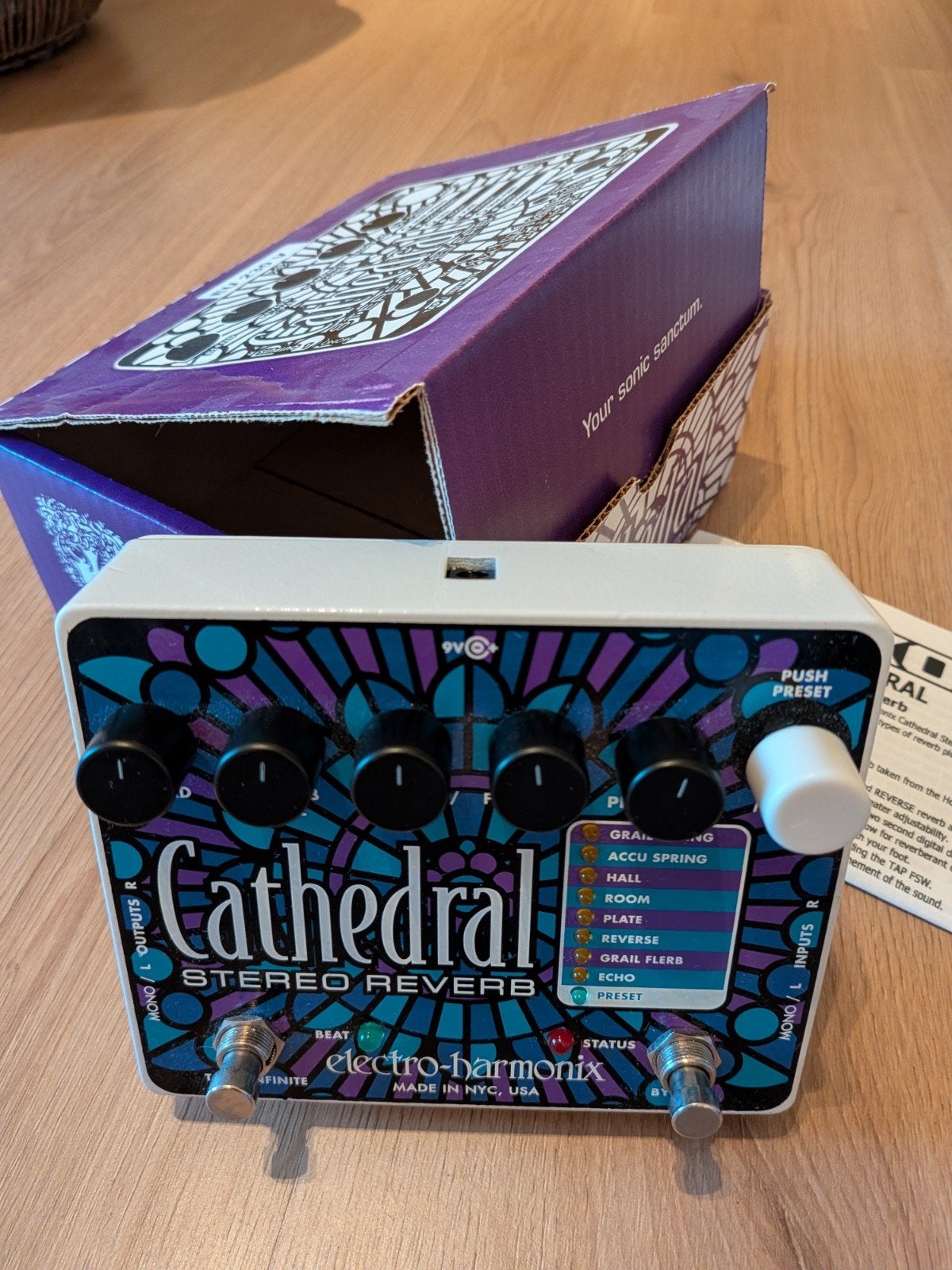 Electro-Harmonix Cathedral Stereo Reverb Pedaal, Ophalen of Verzenden, Zo goed als nieuw, Reverb