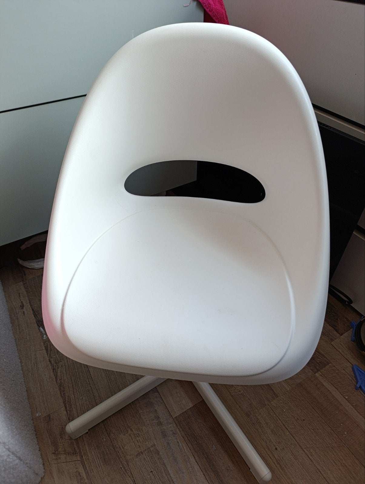IKEA Kinder Bureau Stoel - In Hoogte Verstelbaar, Ophalen, Kunststof, Gebruikt, Wit