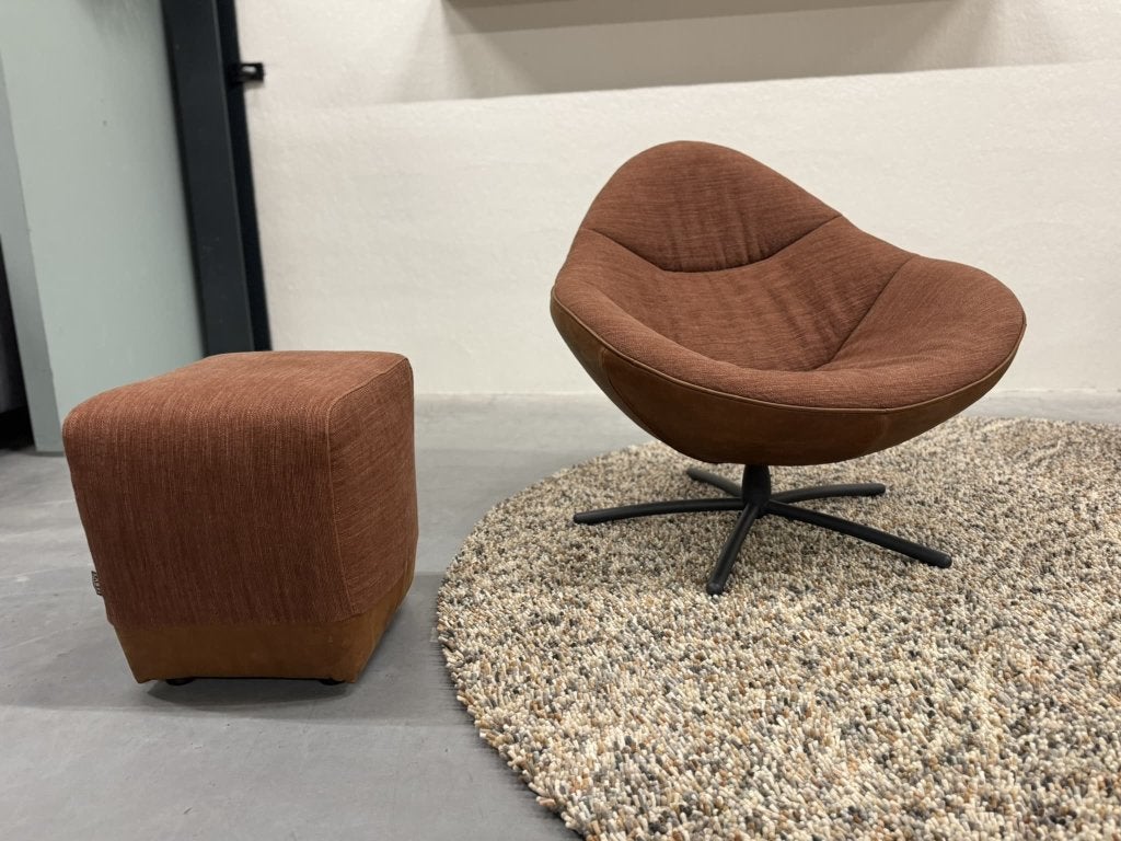 Nieuw Label van den Berg Zium Poef Rood Bruin kruk Hocker, Minder dan 50 cm, Nieuw, Minder dan 50 cm, Ophalen of Verzenden