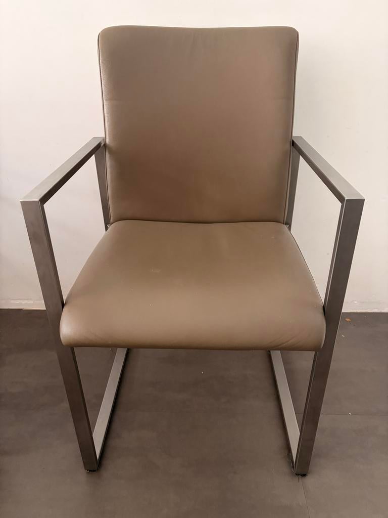 Cantomobili Neo design stoel - Italiaans, RVS, bycasta zwart, Huis en Inrichting, Stoelen, Ophalen, Overige kleuren, Modern strak