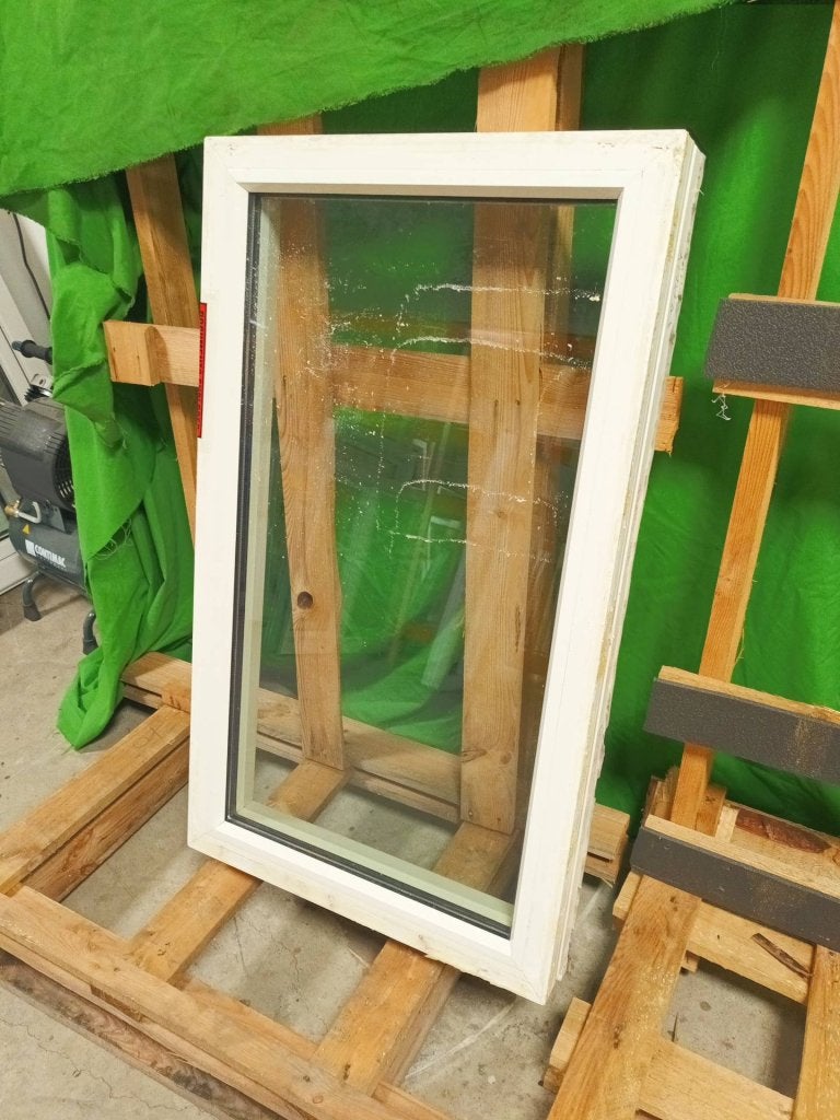 Kunststof Vast kozijn  b65 x h112 cm Crème wit  -1750-