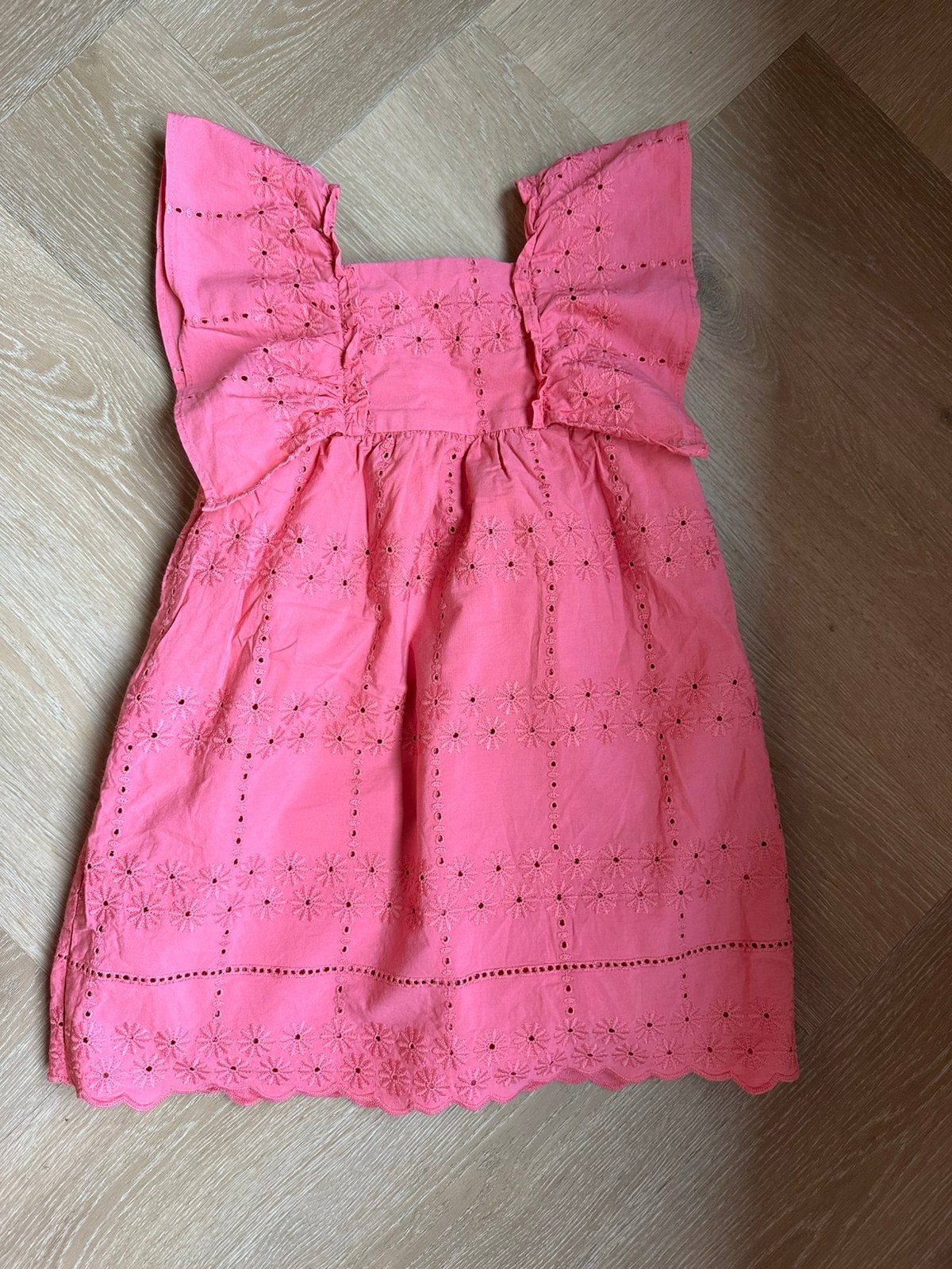 Zara jurk 110 roze kant/broderie, Kinderen en Baby's, Kinderkleding | Maat 104, Ophalen of Verzenden, Zo goed als nieuw, Meisje