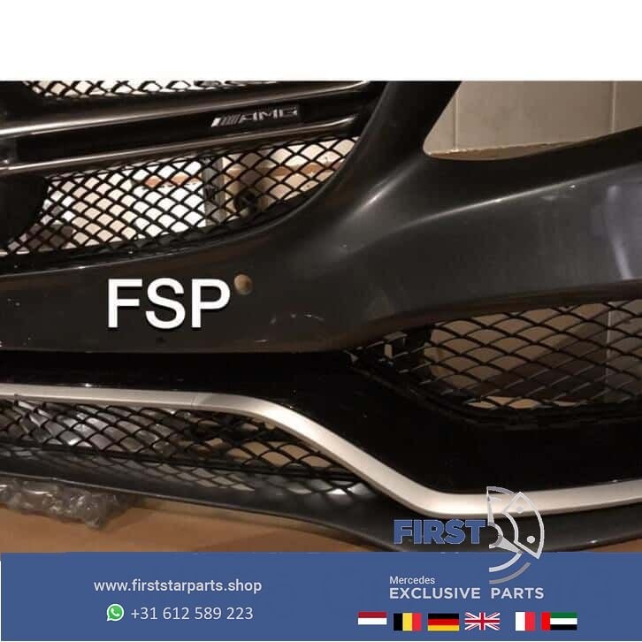 C63 AMG Voorbumper Mercedes C Klasse 2014-2018 bumper +Gril, Gebruikt, -, Voor, Ophalen of Verzenden