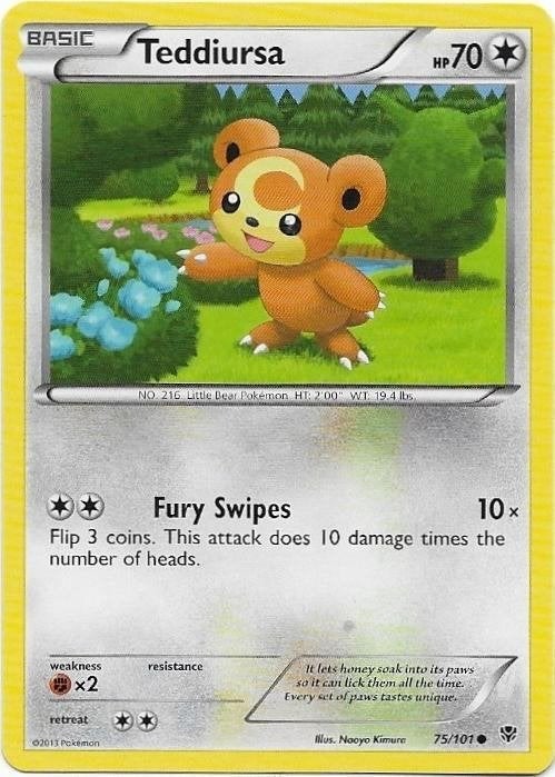 Plasma Blast,  Teddiursa [common] 75/101, Verzenden, Nieuw, Losse kaart