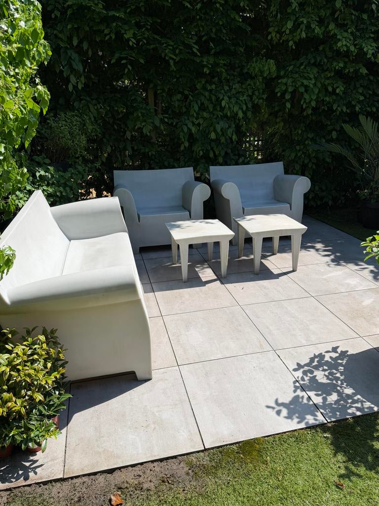 Kartell Bubble Club complete Loungeset bank zeer licht grijs, Ophalen, Kunststof, Gebruikt, .