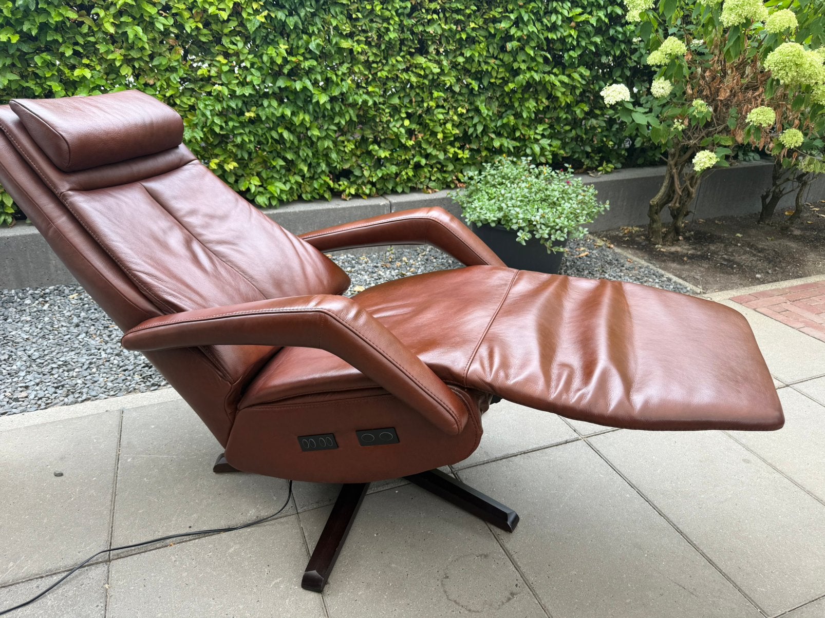 Staopstoel relaxfauteuil garantie en bezorging, Ophalen of Verzenden, Zo goed als nieuw, Leer, Gratis bezorging regio Utrecht