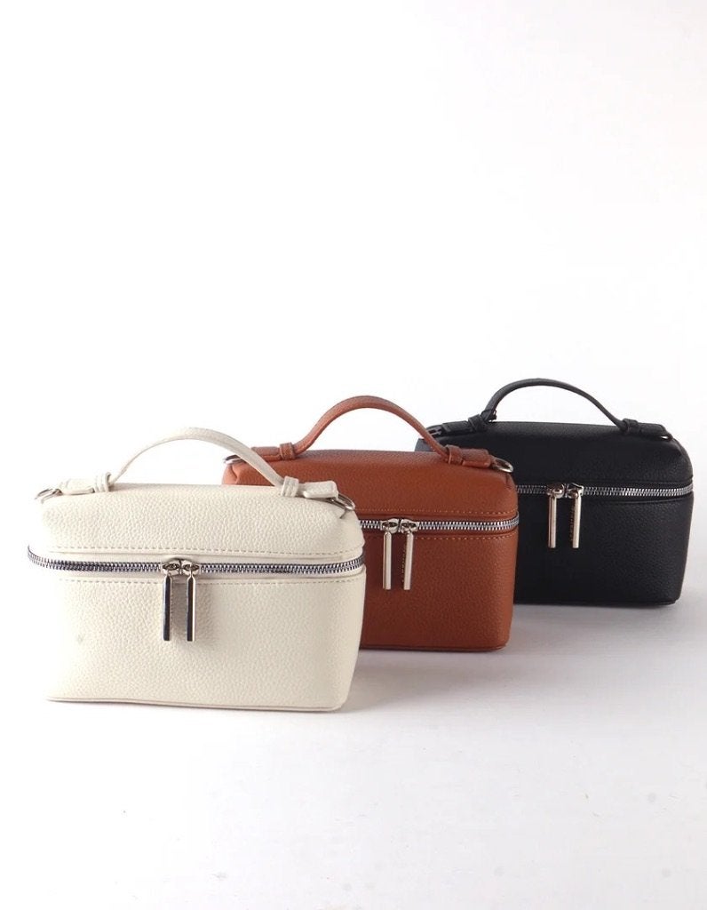 Giuliano kunstlederen handtas Vicky - Beige 19 x 12 x 7 cm., Ophalen of Verzenden, Beige, Handtas