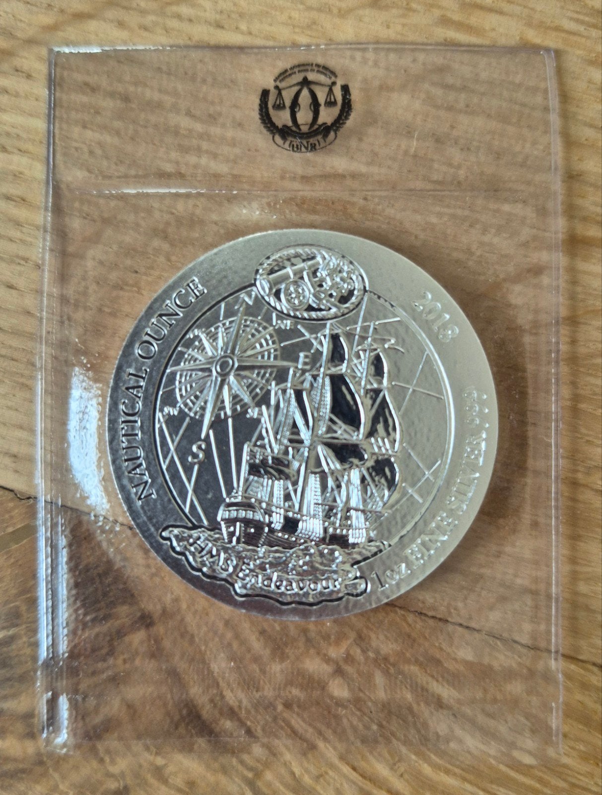 1 oz zilveren munt Rwanda Nautcal 'Endeavour' 2018, Ophalen of Verzenden, Zilver
