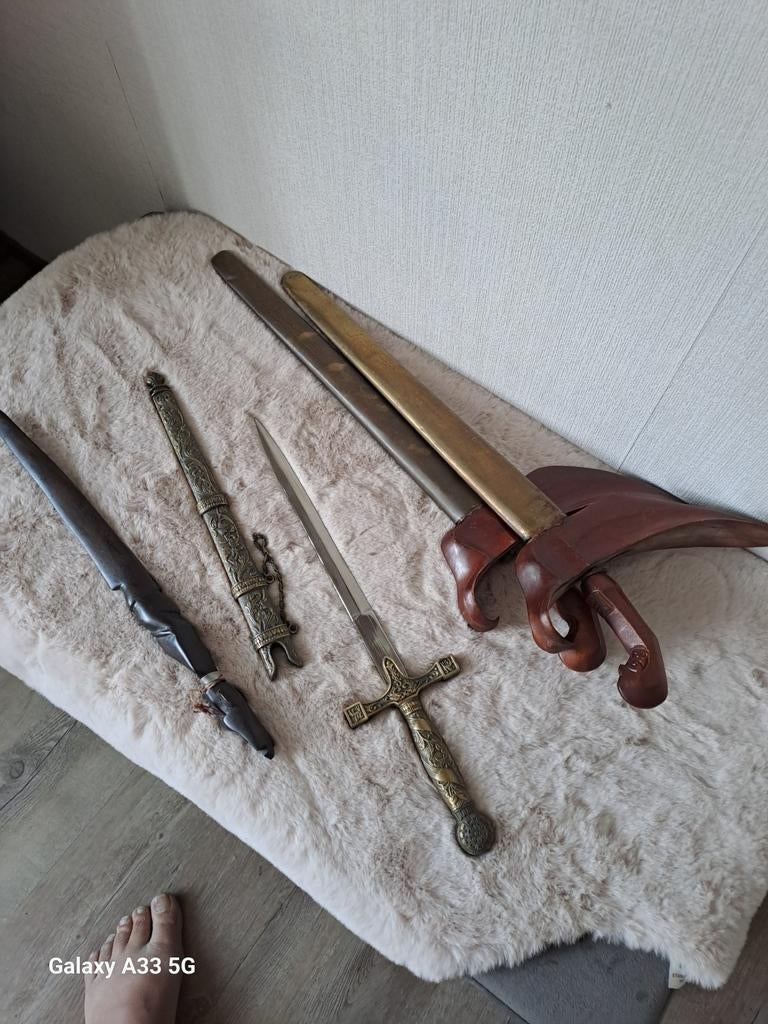 Antieke decoratieve messen en dolken set, Antiek en Kunst, Ophalen of Verzenden