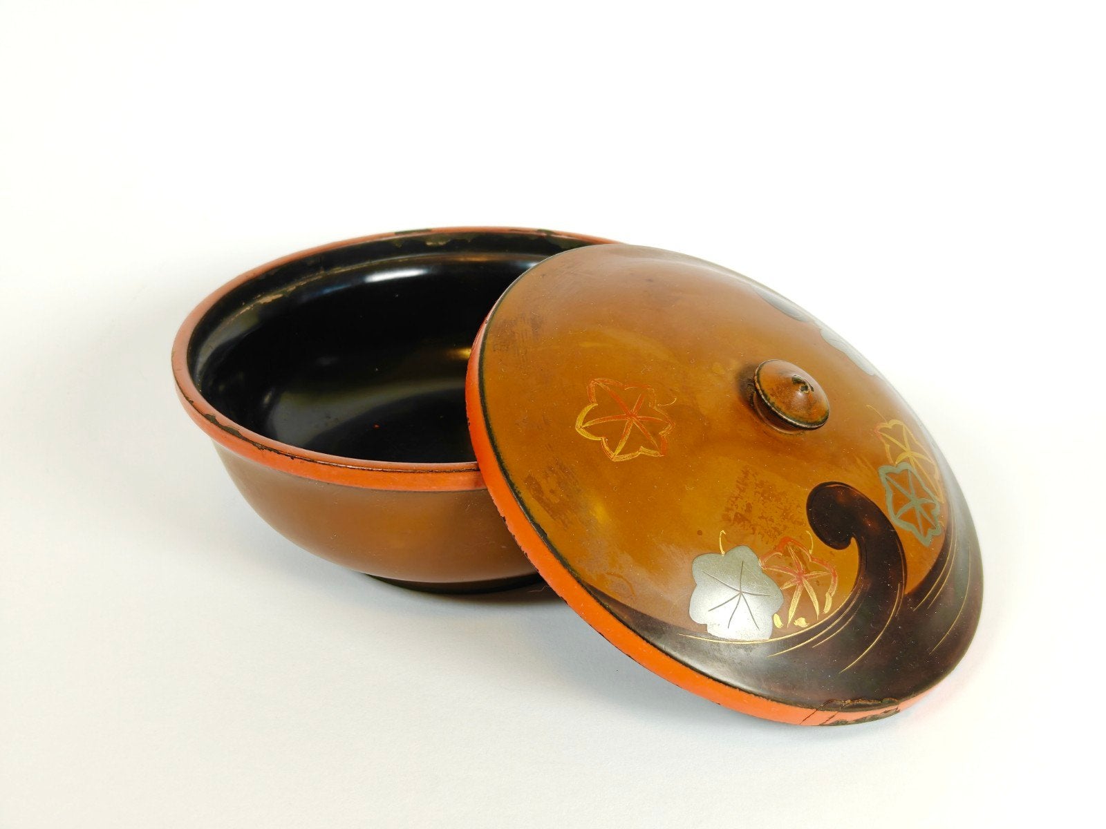 Japanse lakdoos, deksel doos. Vintage, jaren 50, Antiek en Kunst, Ophalen of Verzenden