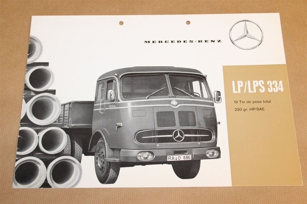 Zeldzame brochure - Mercedes LPS 334 vrachtwagen 1965, Ophalen of Verzenden, Zo goed als nieuw, Tractor en Landbouw