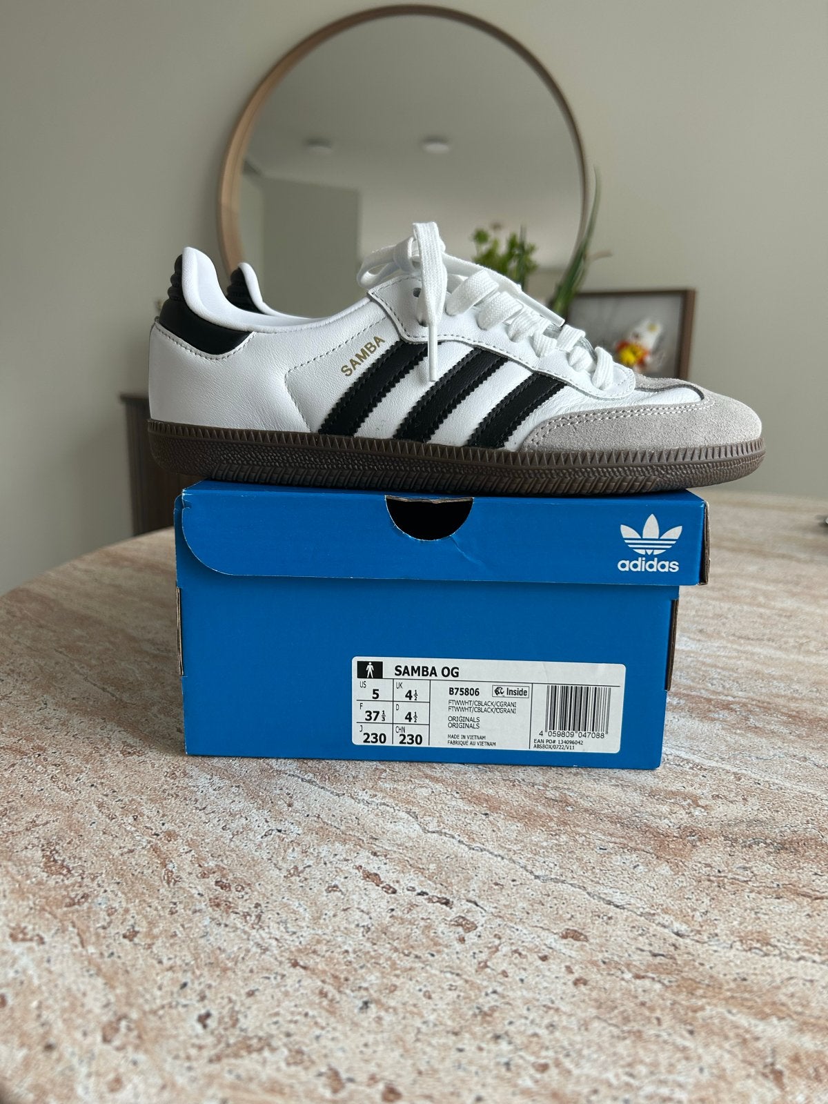 Adidas Samba OG Sneakers - Wit met Zwarte Strepen, Kleding | Dames, Schoenen, Ophalen, Wit, Nieuw, Sneakers of Gympen