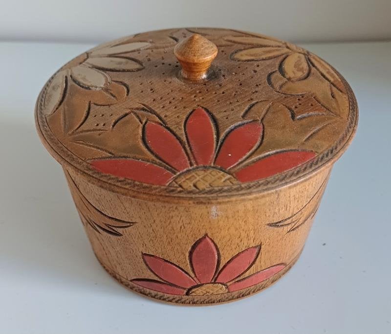 Amsterdamse school dekseldoos (batik stijl), Ophalen of Verzenden