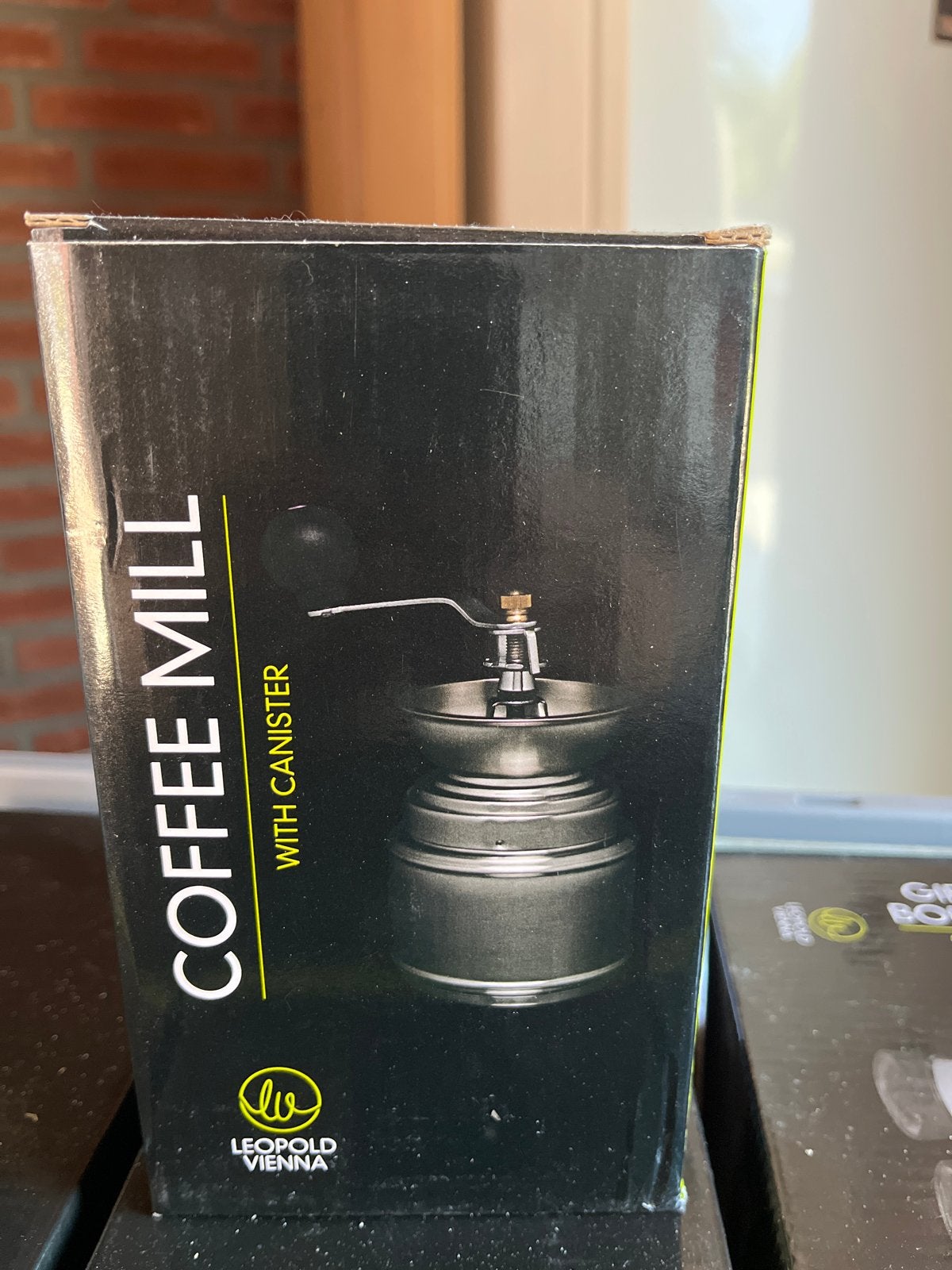 Leopold Vienna Koffiemolen met Canister - Nieuw in doos, Ophalen, Overige modellen, Nieuw, Koffiebonen