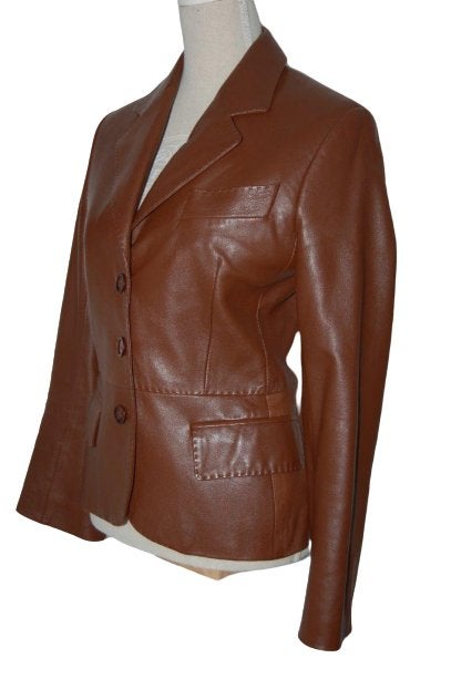 Nieuw Kyuso leren jasje, leer, bruin, Mt. S, Kleding | Dames, Verzenden, Nieuw, Jasje, Maat 36 (S)