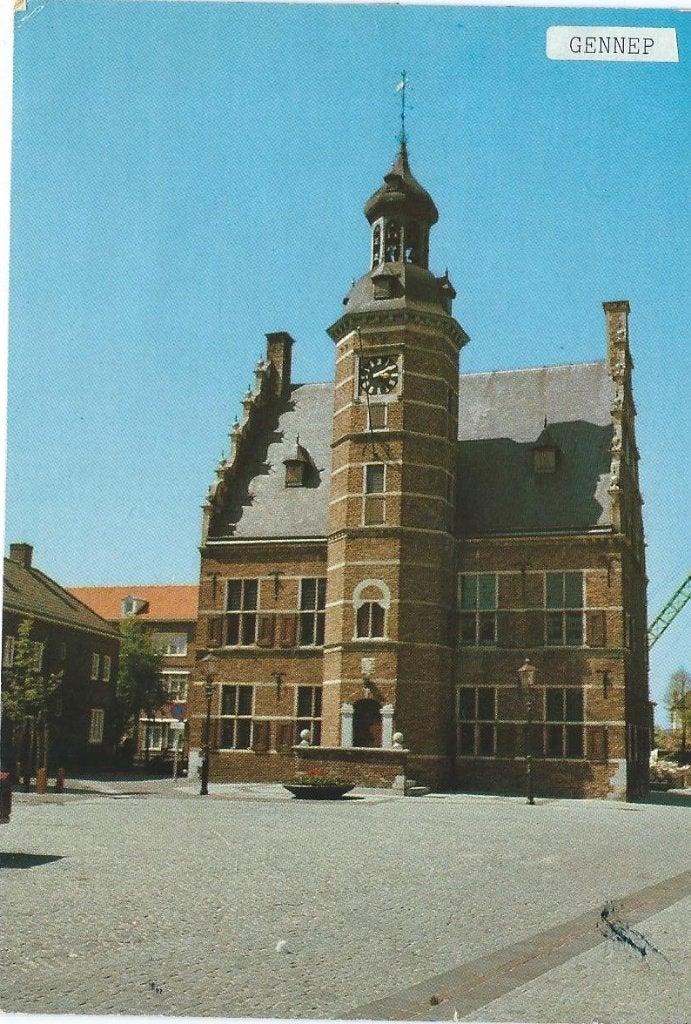 Ansichtkaart GENNEP   Stadhuis, Ophalen of Verzenden, 1980 tot heden, Gelopen, Limburg