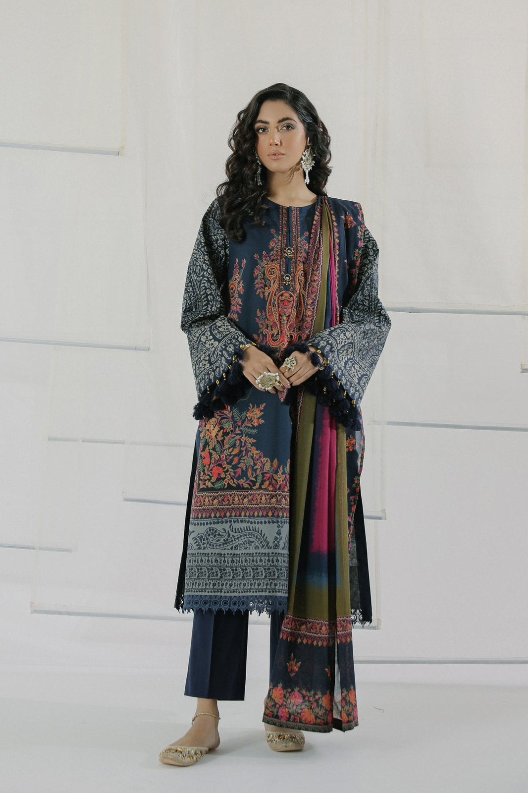 Indian bollywood salwar kameez blauw 3 delig, Kleding | Dames, Gelegenheidskleding, Ophalen of Verzenden