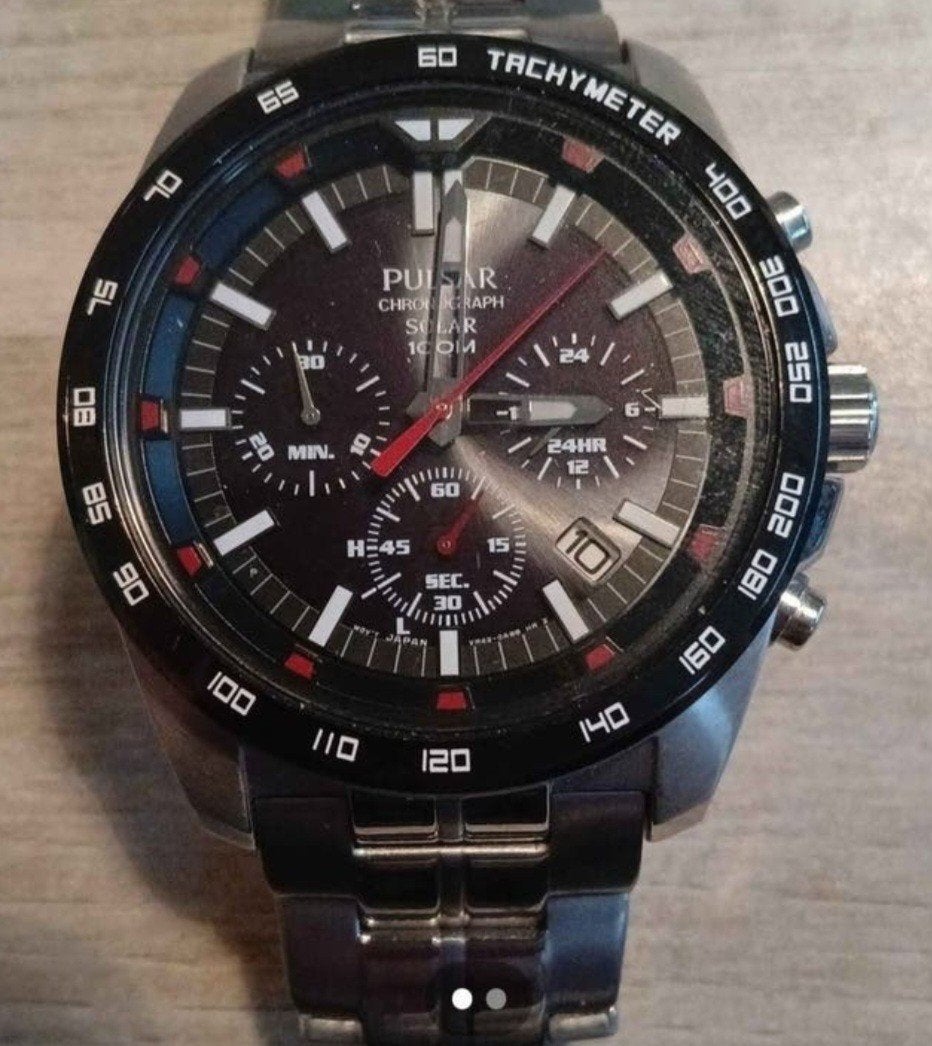 Pulsar chronograph, Ophalen of Verzenden, Staal, Overige merken