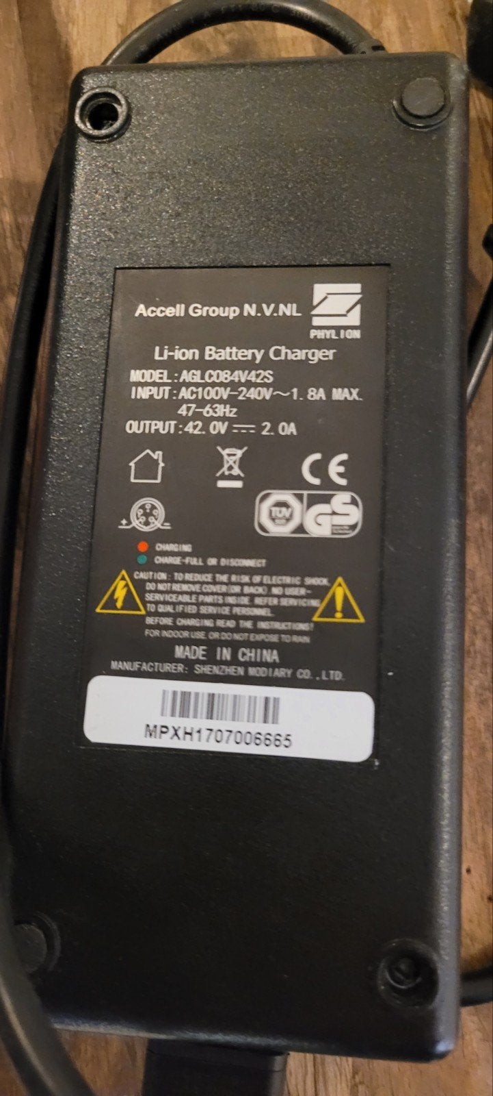Oplader elektrische fiets Sparta - Accell Group Li-ion, Fietsen en Brommers, Ophalen of Verzenden