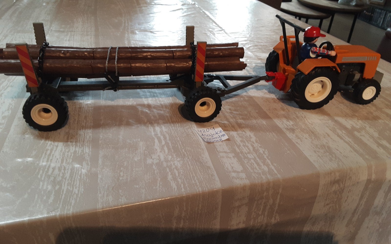 4209 tractor met boomtrailer, Kinderen en Baby's, Speelgoed | Playmobil, Ophalen of Verzenden, Zo goed als nieuw