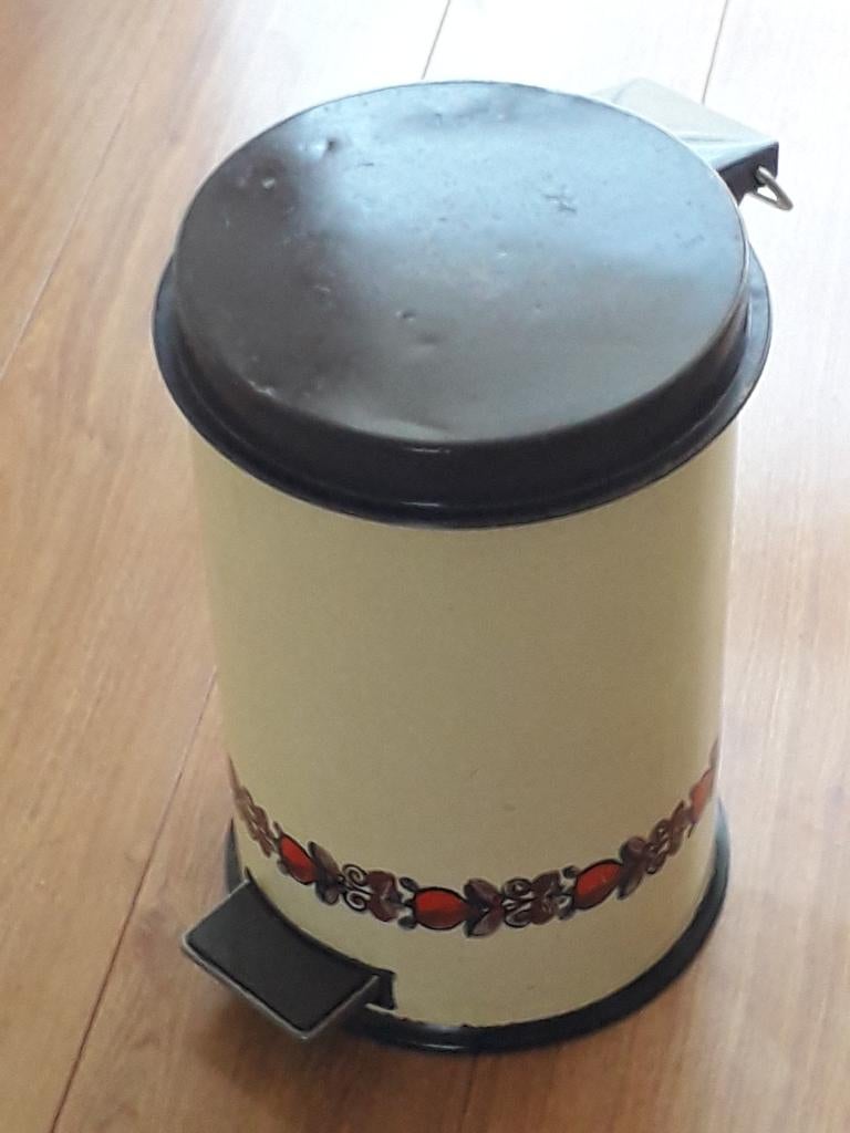 Vintage Brabantia pedaalemmer, Ophalen, Gebruikt, Met pedaal, 20 tot 30 liter
