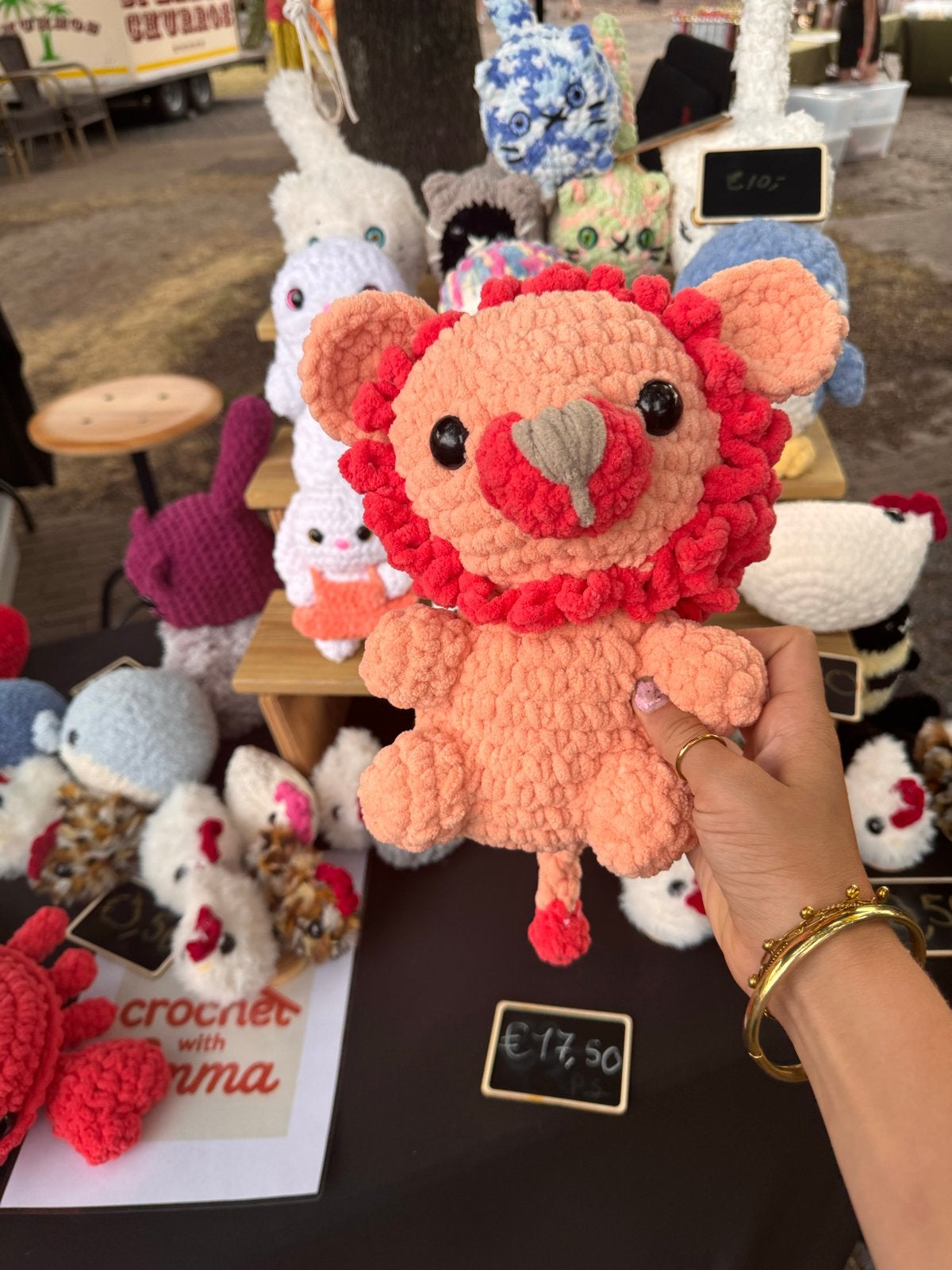Handgehaakte Oranje Leeuw Knuffel - Kraamcadeau, Oranje, Overige merken, Nieuw, Ophalen of Verzenden