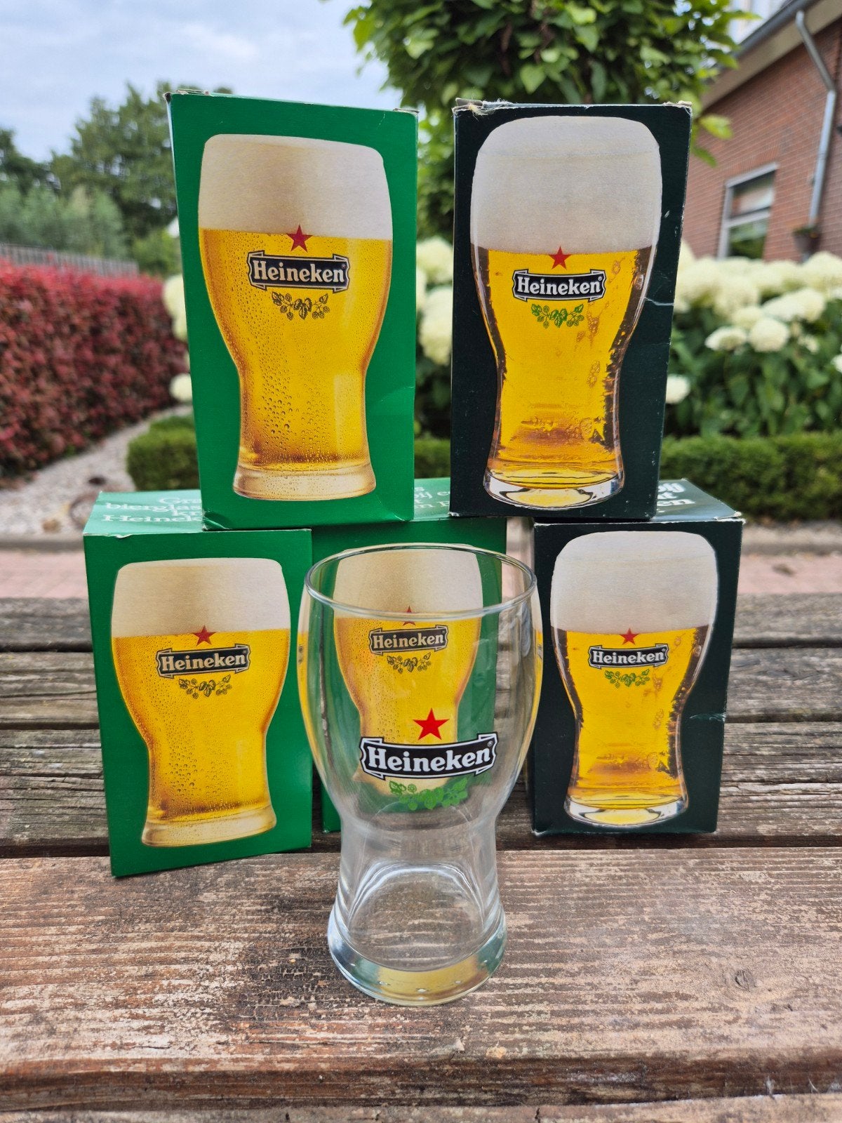 Heineken Bierglas - Nieuw in Doos - 5 stuks, Ophalen of Verzenden, Nieuw, Bierglas
