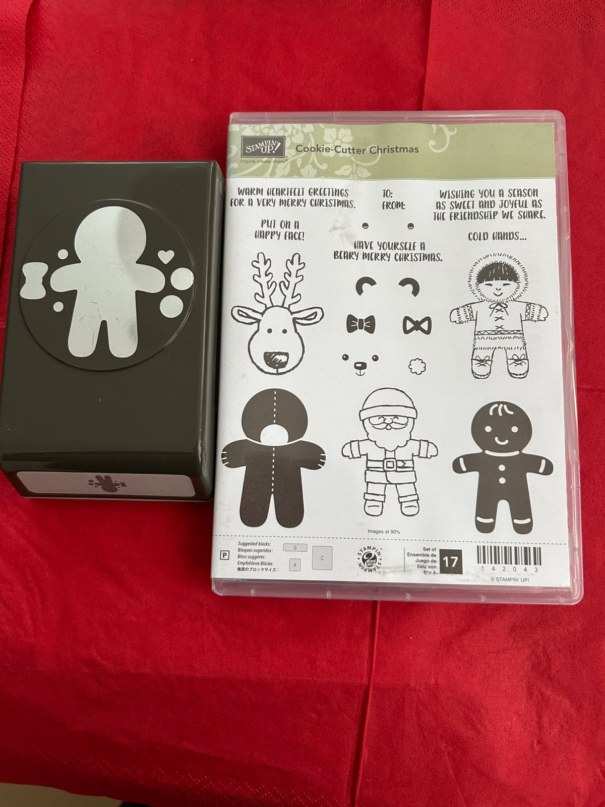 Stampin’up Cookie-Cutter Christmas stempelset en pons, Ophalen of Verzenden, Gebruikt, Clearstamp