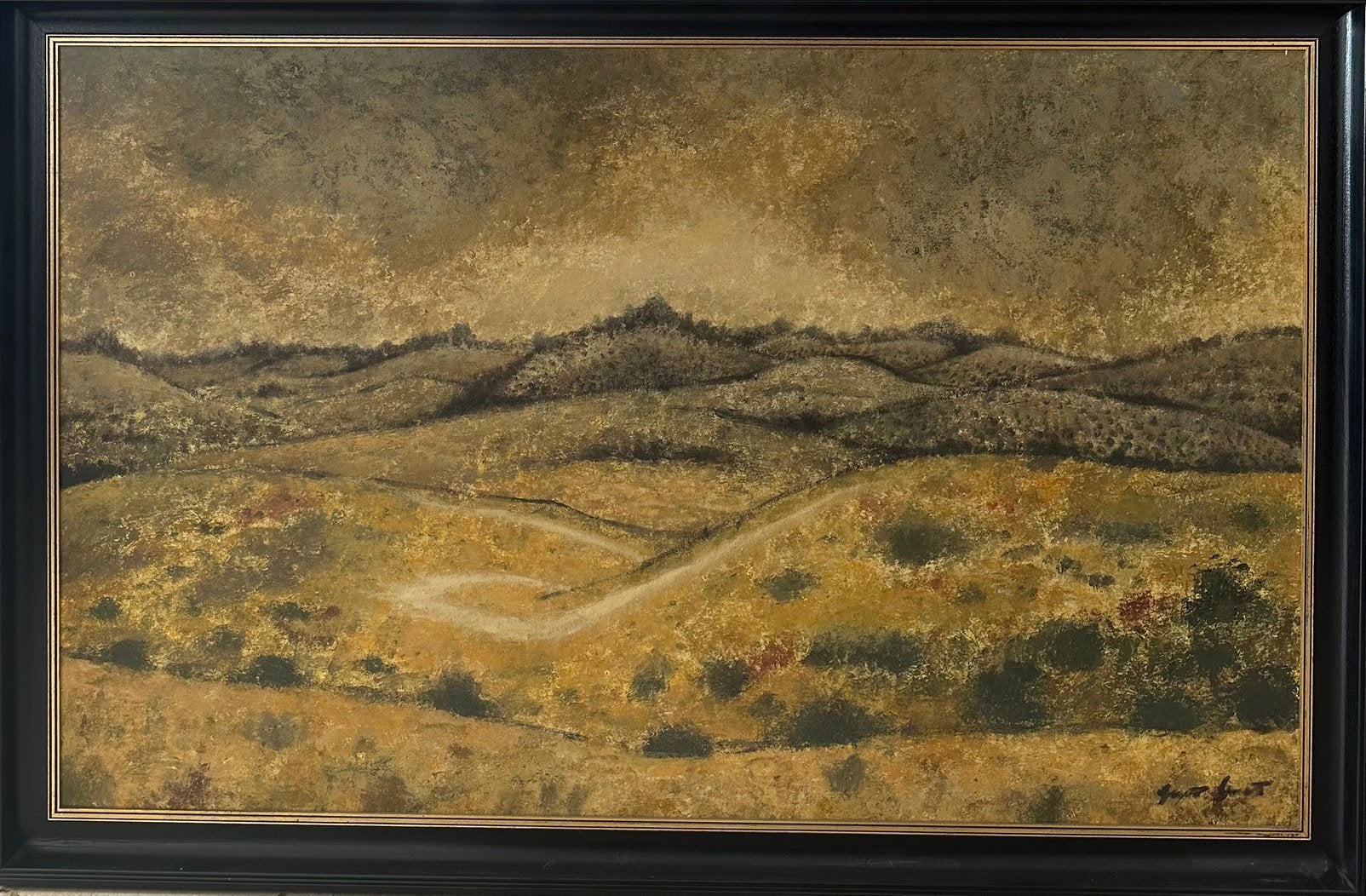 Prachtig groot schilderij/goache 1.74x1.14, Ophalen of Verzenden