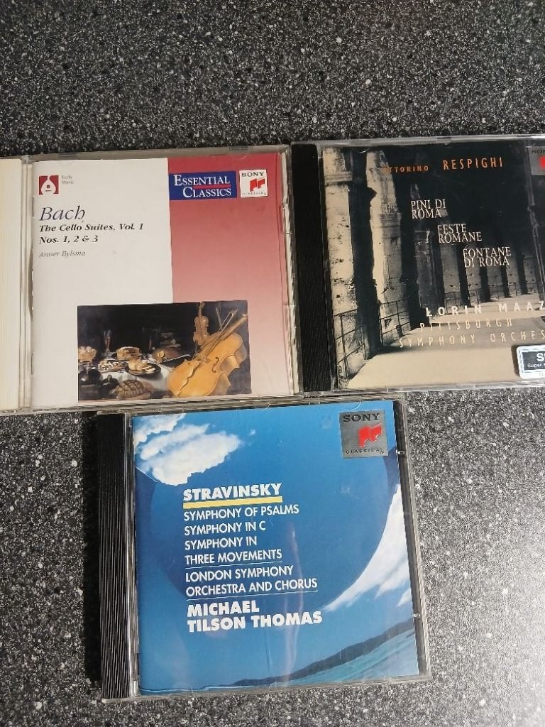 SETJE VAN 3 CD'S RESPIGHI / BACH / STRAVINSKY, Ophalen of Verzenden, Barok, Gebruikt, Overige typen
