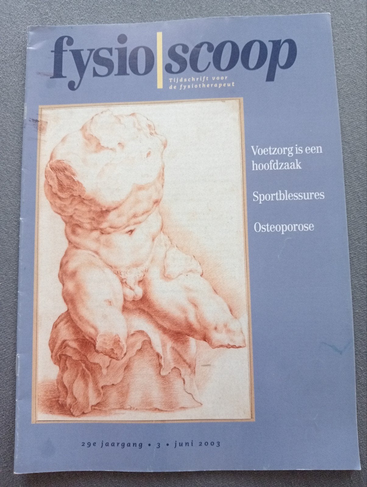 Fysioscoop Tijdschrift - Juni 2003: Sportblessures, Kunst, Ophalen of Verzenden, Gelezen, Wetenschap en Natuur