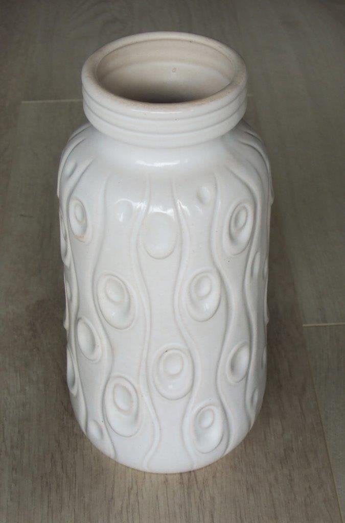 vaas Scheurich 288 - 22 cm wit geglazuurde vaas vintage, Antiek en Kunst, Ophalen of Verzenden
