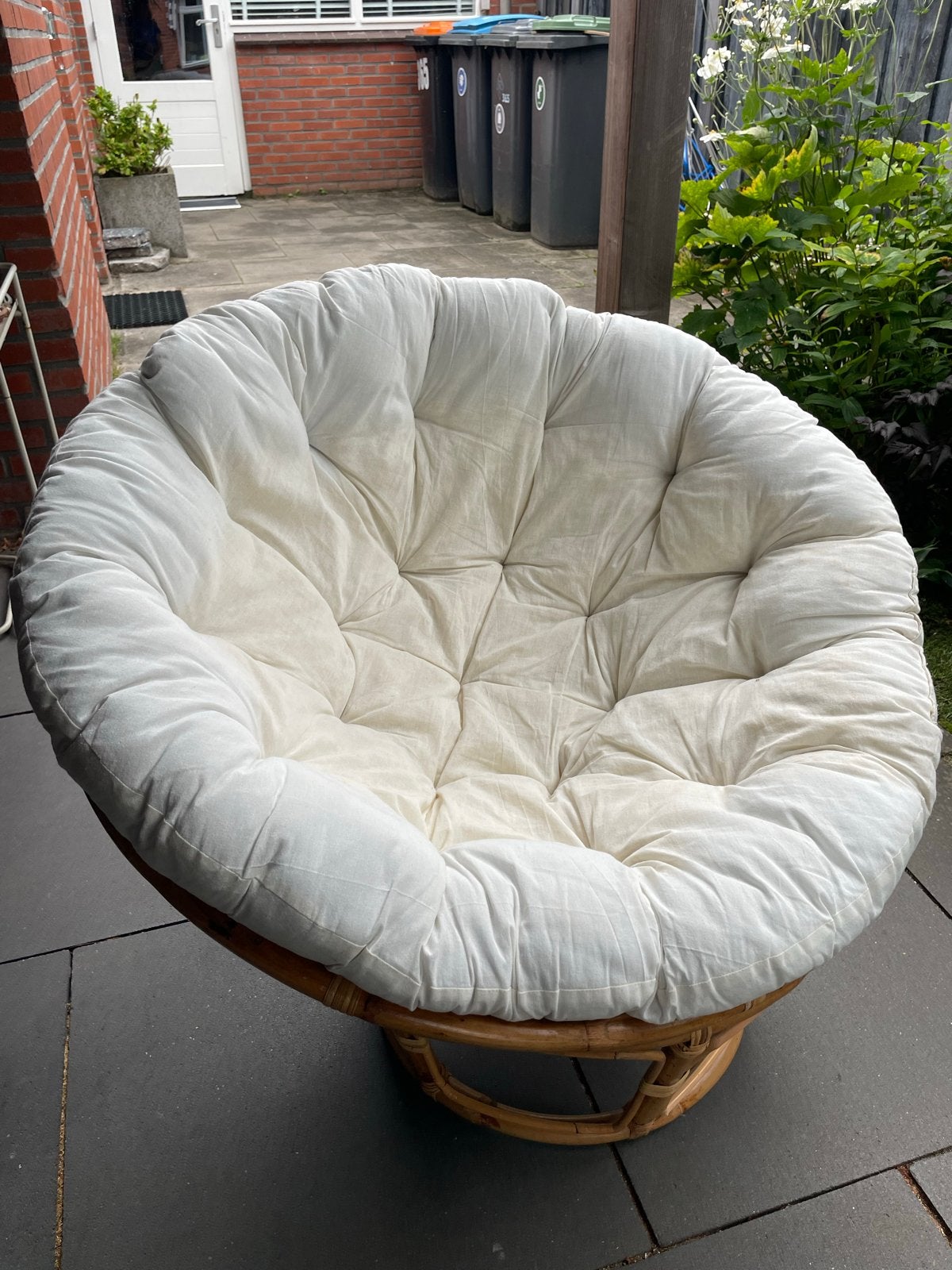 Papasan stoel met kussen - Rotan, van Xenos, Huis en Inrichting, Ophalen, Gebruikt, Overige kleuren, Riet of Rotan