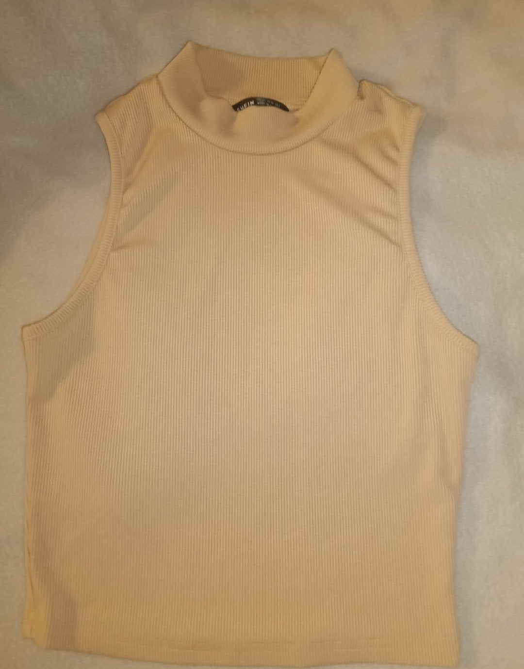 Shein Topje XS - Beige, Kleding | Dames, Tops, Ophalen, Beige, Zo goed als nieuw, Zonder mouw
