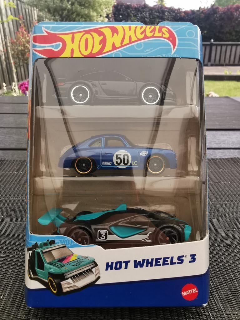 HotWheels 3 pack, 2x Porsche, Ophalen of Verzenden, Nieuw, Auto