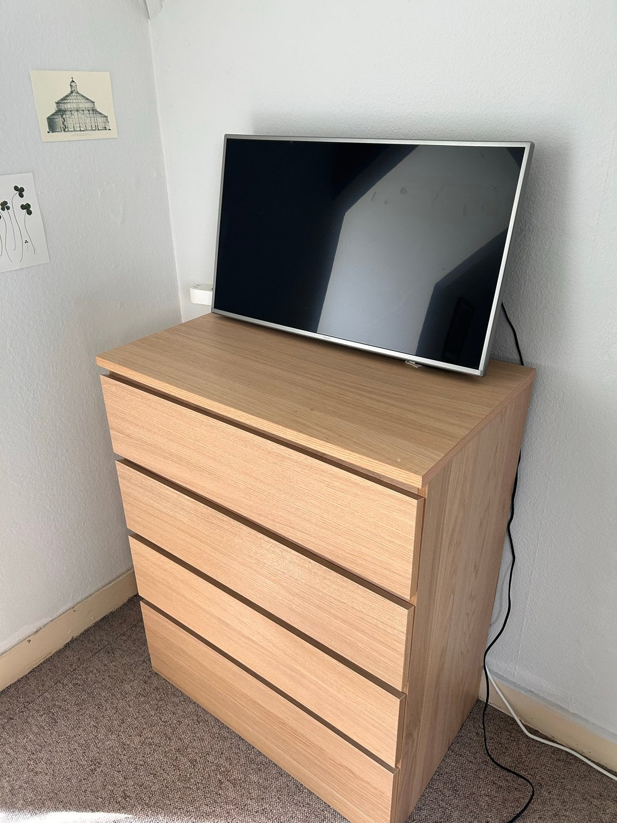 IKEA MALM ladekast met 4 lades, 80x100 cm